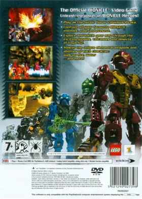 Bionicle Heroes box cover back